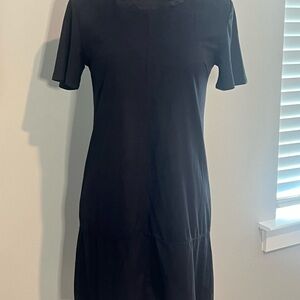 Bishop + Young Black Suede Sheath Mini Dress